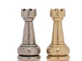 Metaliniai šachmatai su odine žaidimo lenta - nuotraukos Nr. 16