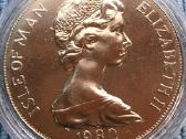 Moneta Isle of Man, 1980m. 1 krona, cu-ni - nuotraukos Nr. 2