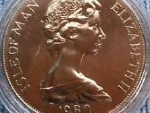 Moneta Isle of Man, 1980m. 1 krona, cu-ni - nuotraukos Nr. 2