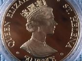 Moneta St. Helena 2002 m. 50 centu cu-ni - nuotraukos Nr. 2