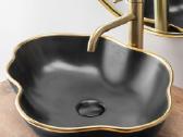 Auksinis Praustuvo maišytuvas Lungo Brushed Gold
