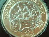 Moneta Isle of man 2020m, 2 svarai, cu-ni