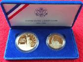 Monetos Usa 1986m, 1 dollar ir 50 centu