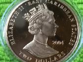 Moneta E.caribbean S. 2004m, 2 dollars, 2oz, cu-ni - nuotraukos Nr. 2