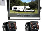 9" monitorius ir dvi galinio vaizdo kameros Fullhd