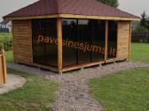 Pavėsinė 3x5 su stiklais ,įstiklintos pavėsinės