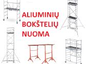 Aliuminių mobilių bokstelių. Pastolių Nuoma.