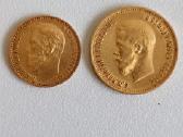 Perku auksines monetas 5rublius, 10 rublių, 7,5 r.