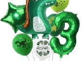 Balionų rinkinys su dinozauru