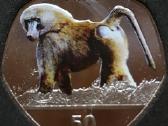 Moneta Gibraltar 2018m. 50 pensu, cu-ni