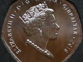 Moneta Gibraltar 2018m. 50 pensu, cu-ni - nuotraukos Nr. 2