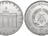 Vokietija 1971 5 mark ddr brandenburger tor