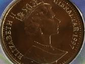 Moneta Gibraltar 1997m. 1 krona, cu-ni - nuotraukos Nr. 2