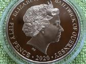 Moneta Guernsey 2020m, 5 svarai, cu-ni - nuotraukos Nr. 2