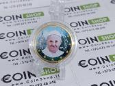 Vatikano 50 centų spalvota moneta 2015 metu
