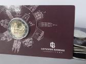 2 € moneta skirta Vilniui, violetinė kortelė