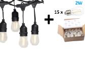 LED lauko girlianda 15m su 2w LED lemputėmis