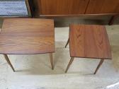 Vintažinių mid century tikmedžio staliukų trio - nuotraukos Nr. 13