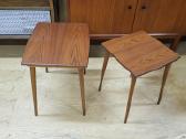 Vintažinių mid century tikmedžio staliukų trio - nuotraukos Nr. 15