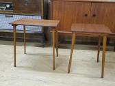 Vintažinių mid century tikmedžio staliukų trio - nuotraukos Nr. 16