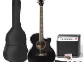 Max Showkit Elektro-akustinė gitara juoda - rinkin