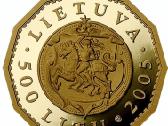 Perku 2005 Valdovų rūmai Lietuva 500 litų auksinę - nuotraukos Nr. 2