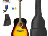 Max Solojam akustinė gitara sunburst - rinkinys