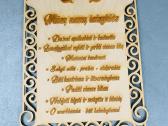 Medinė sienos dekoracija Namų taisyklės - nuotraukos Nr. 3