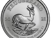1 oz sidabrine moneta Krugerrand 2021 Par
