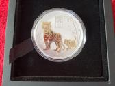 Sidabrinės paauksuotos Tigro (Tiger) 2022m monetos