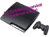 PS3 konsolė + 55žaid. pilnai - rusiškai įgarsinti