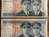 10 Litų 2007 m. 2 vnt Unc kaina už abu