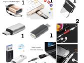 Lightning - Microusb, type-c usb, adapteriai