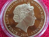 Moneta Guernsey 2016m. 50 pensu, ci- ni - nuotraukos Nr. 2