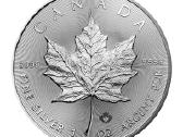 1 oz sidabrinė moneta Klevo lapas, Kanada 2022