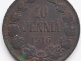1916 m 10 pennia Suomija