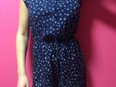 Naujas mėlynas su gėlytėmis kombinezonas (playsuit - nuotraukos Nr. 2