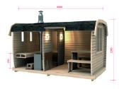 Lauko pirtis - kvadratinė sauna su priešpirčiu 4m - nuotraukos Nr. 13