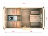 Lauko pirtis - kvadratinė sauna su priešpirčiu 4m - nuotraukos Nr. 15