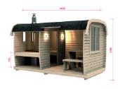 Lauko pirtis - kvadratinė sauna su priešpirčiu 4m - nuotraukos Nr. 16