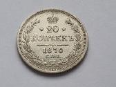 1870 20 kapeiku Unc moneta su kalyklos blizgesiu