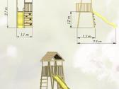 Žaidimų aikštelė vaikams, medinis namelis - nuotraukos Nr. 4