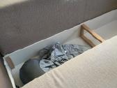 Šviesiai ruda kreminė sofa dvigulė - nuotraukos Nr. 7