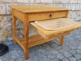Vintažinis mid century kėnio masyvo staliukas - nuotraukos Nr. 5