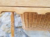 Vintažinis mid century kėnio masyvo staliukas - nuotraukos Nr. 11