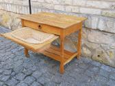 Vintažinis mid century kėnio masyvo staliukas - nuotraukos Nr. 15