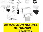 Kėdžių, stalų, suolų, staltiesių nuoma Vilnius