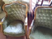 Trisede sofa ir 2 foteliai su drozinukais - nuotraukos Nr. 2