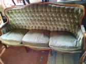 Trisede sofa ir 2 foteliai su drozinukais - nuotraukos Nr. 3