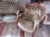 Trisede sofa ir 2 foteliai su drozinukais - nuotraukos Nr. 4